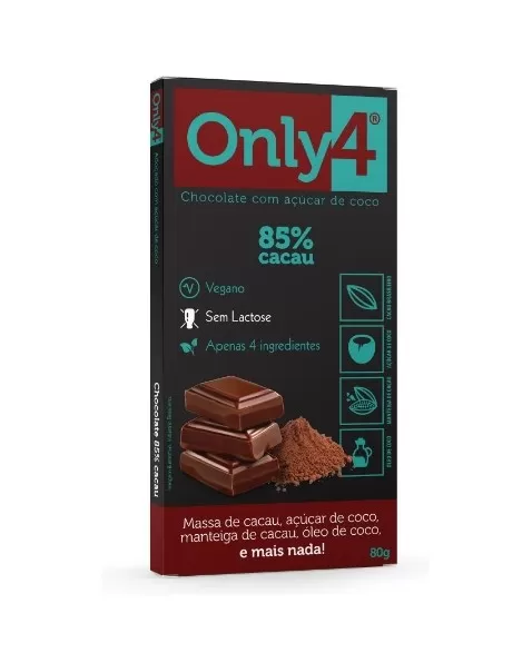 GENEVY ONLYFOUR 85% CACAU PURO CHOCOLATE DP 6X80G