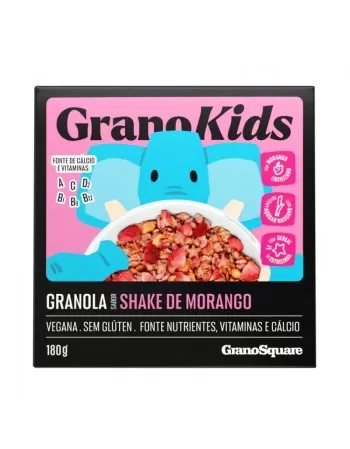 GRANO SQUARE GRANOLA KIDS SHAKE MORANGO 180G