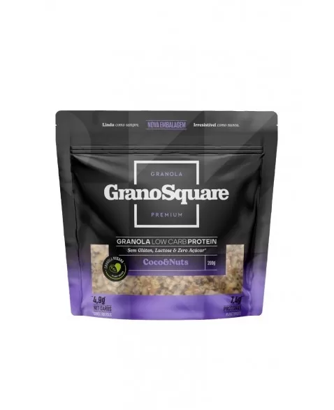 GRANO SQUARE GRANOLA LOW CARB 200G