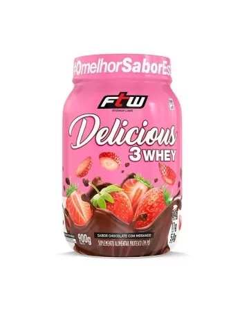 FTW DELICIOUS CHOCOLATE MORANGO WHEY 900G