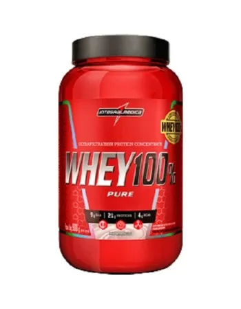 INTEGRALMEDICA WHEY 100% PURE MORANGO 900G POTE