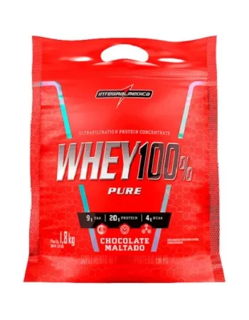 INTEGRALMEDICA WHEY 100% PURE CHOCO MALTADO POUCH 900G