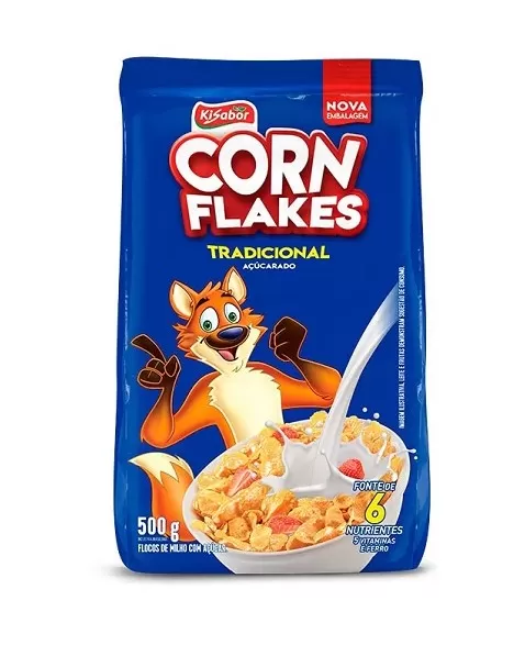 KISABOR CORN FLAKES TRADICIONAL AÇUCARADO 500G