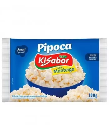 KISABOR PIPOCA MICROONDAS MANTEIGA 100G