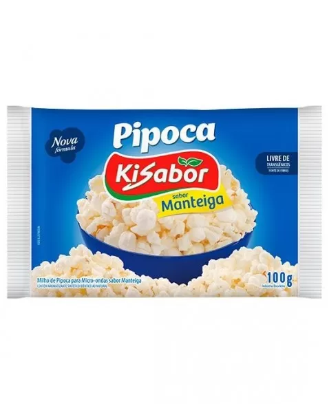 KISABOR PIPOCA MICROONDAS MANTEIGA 100G