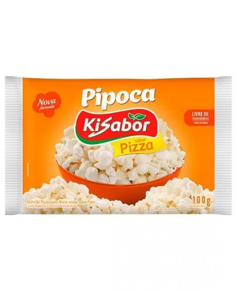 KISABOR PIPOCA MICROONDAS PIZZA 100G