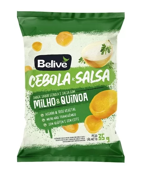 BELIVE SNACKS MILHO CEBOLA SALSA 35G