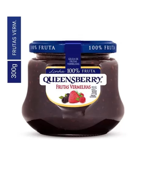 QUEENSBERRY 100% FRUTA GELEIA FRUTAS VERMELHAS 300G