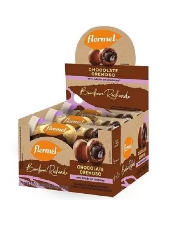 FLORMEL BOMBOM REDONDO RECHEADO CHOCOLATE 10X37,5G