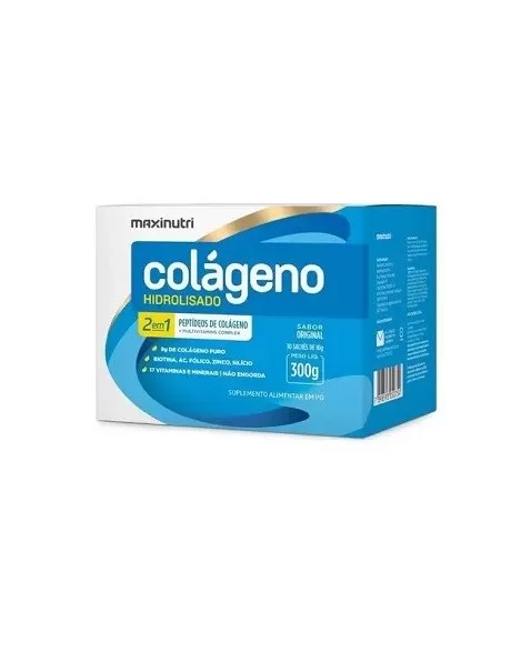 MAXINUTRI COLAGENO HIDROLISADO 2EM1 SACHE ORIGINAL 30X10G