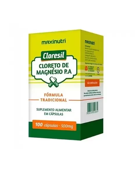 MAXINUTRI CLORESIL CLORETO MAGNESIO P.A 500MG 100CPS