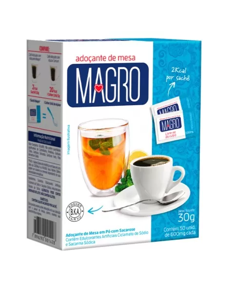 AÇÚCAR LIGHT SACHÊ 50X0,6G - MAGRO