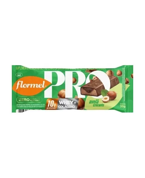 PRO de proteína, PRO de profisisonal, FlormelPro, a linha de proteína de quem é PRO em sabor! A barra de proteína sabor avelã cr