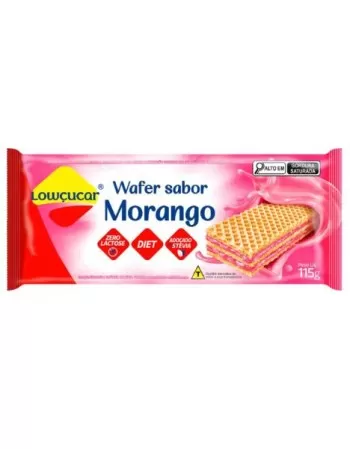 WAFER MORANGO ZERO AÇÚCAR 115G - LOWÇUCAR