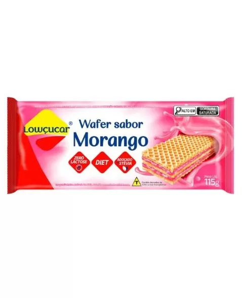 WAFER MORANGO ZERO 115G - LOWÇUCAR