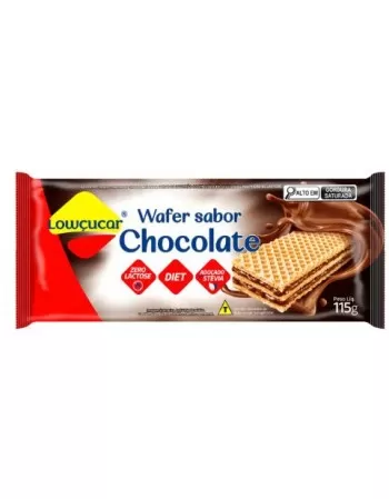 WAFER CHOCOLATE ZERO AÇÚCAR 115G - LOWÇUCAR