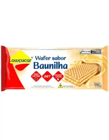 WAFER BAUNILHA ZERO AÇÚCAR 115G - LOWÇUCAR