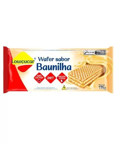 WAFER BAUNILHA ZERO 115G - LOWÇUCAR