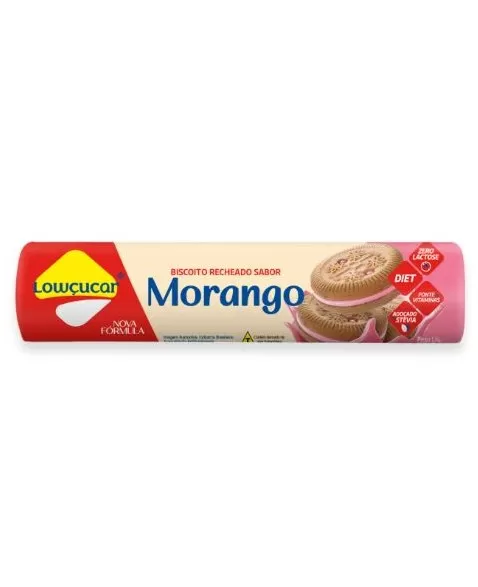 BISCOITO MORANGO ZERO 120G - LOWÇUCAR