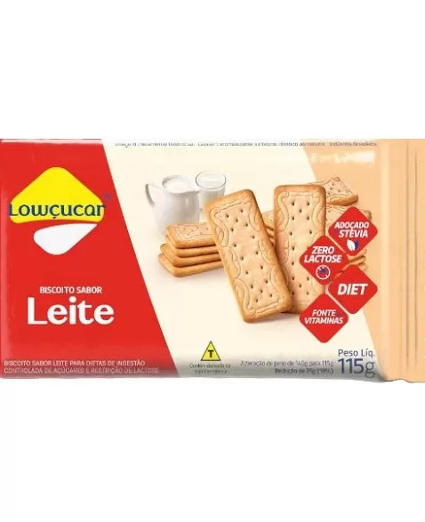 BISCOITO LEITE ZERO 140G - LOWÇUCAR