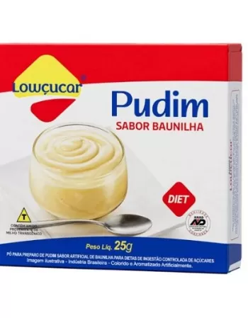 PÓ PARA PUDIM SABOR BAUNILHA ZERO AÇÚCAR 25G - LOWÇUCAR