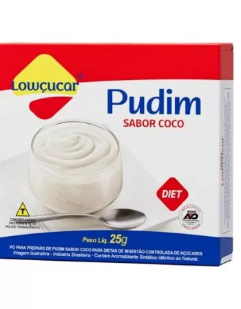 PÓ PARA PUDIM SABOR COCO ZERO AÇÚCAR 25G - LOWÇUCAR