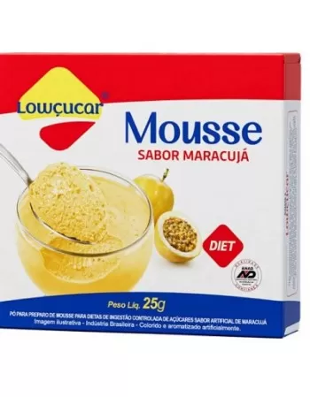 PÓ PARA MOUSSE MARACUJÁ ZERO AÇÚCAR 25G - LOWÇUCAR