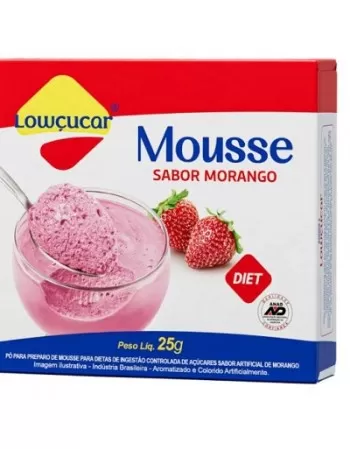 PÓ PARA MOUSSE MORANGO ZERO AÇÚCAR 25G - LOWÇUCAR