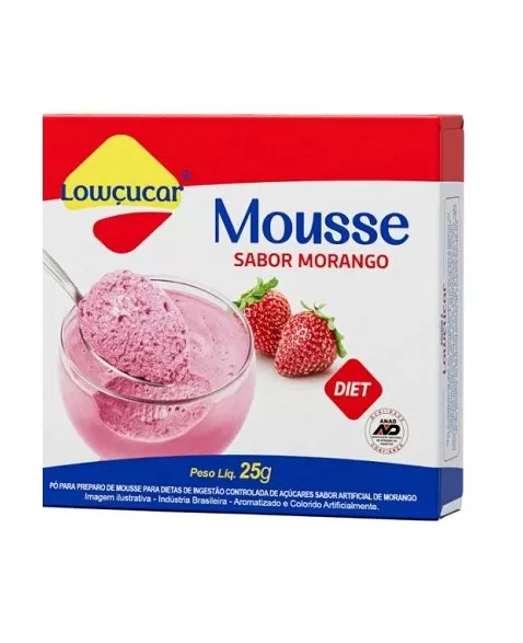 PÓ MOUSSE MORANGO ZERO 25G - LOWÇUCAR