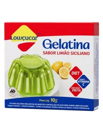 GELATINA LIMÃO ZERO AÇÚCAR 10G - LOWÇUCAR