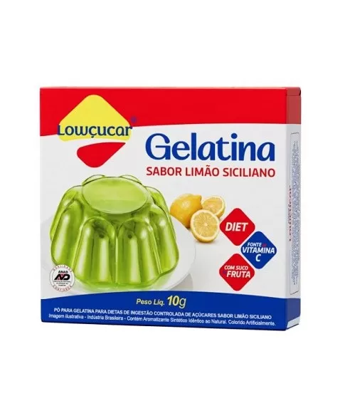 GELATINA LIMÃO ZERO 10G - LOWÇUCAR