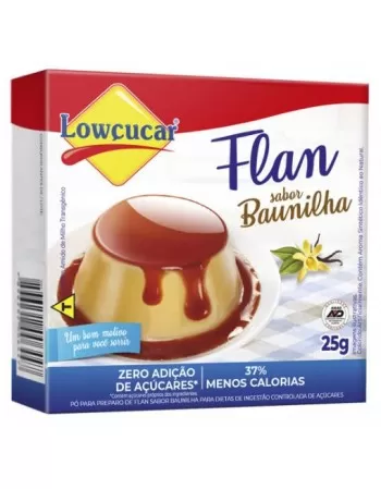 FLAN BAUNILHA ZERO AÇÚCAR 25G - LOWÇUCAR