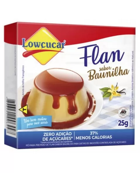 FLAN BAUNILHA ZERO 25G - LOWÇUCAR