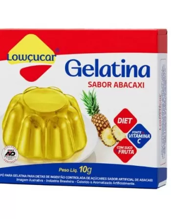 GELATINA SABOR ABACAXI ZERO AÇÚCAR 10G - LOWÇUCAR