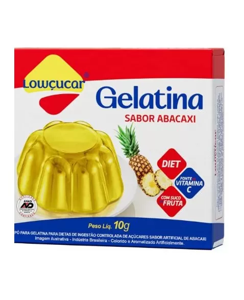 GELATINA ABACAXI ZERO 10G - LOWÇUCAR