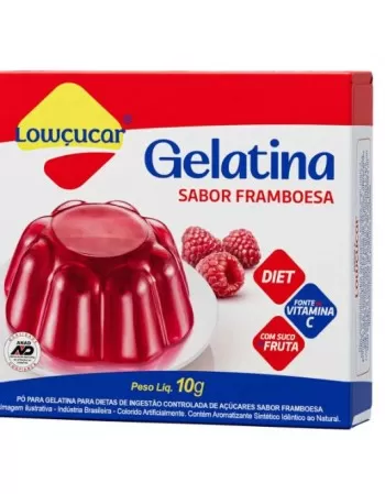 GELATINA SABOR FRAMBOESA ZERO AÇÚCAR 10G - LOWÇUCAR