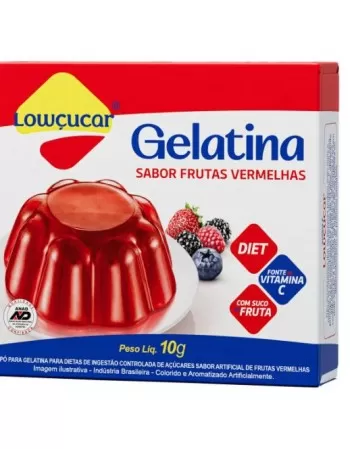 GELATINA SABOR FRUTAS VERMELHAS ZERO AÇÚCAR 10G - LOWÇUCAR