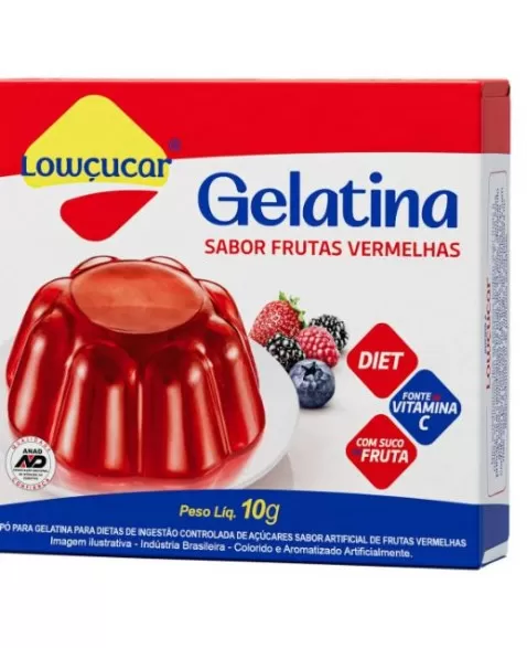 GELATINA FRUTAS VERMELHAS ZERO 10G - LOWÇUCAR