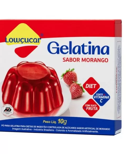 GELATINA MORANGO ZERO 10G - LOWÇUCAR