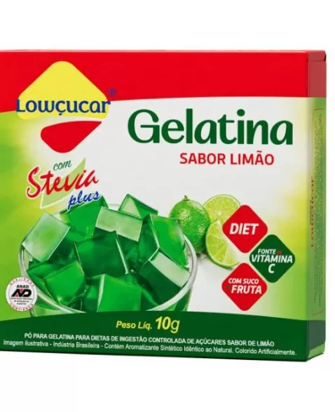 GELATINA COM STEVIA LIMÃO ZERO 10G - LOWÇUCAR