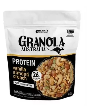 HARTS GRANOLA AUSTRALIA LOW CARB KETO PROTEIN VANILLA ALMOND CRUNCH 200G