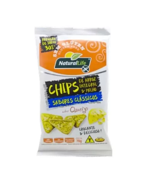 NATURALLIFE CHIPS INT MILHO QUEIJO S/G 70G