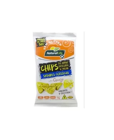 NATURALLIFE CHIPS ARROZ INTEGRAL MILHO PRESUNTO S/G 70G