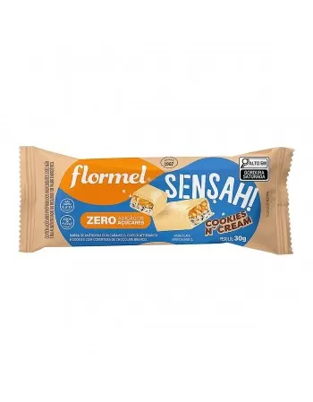 O chocolate mais sensacional da Flormel agora no sabor mais queridinho do Brasil, Sensah cookies n' cream. A massa de chocolate 