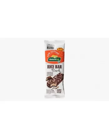 NATURALLIFE RICE BAR DARK C/COBERTURA CHOCOLATE MEIO AMARGO S/G 12X11G