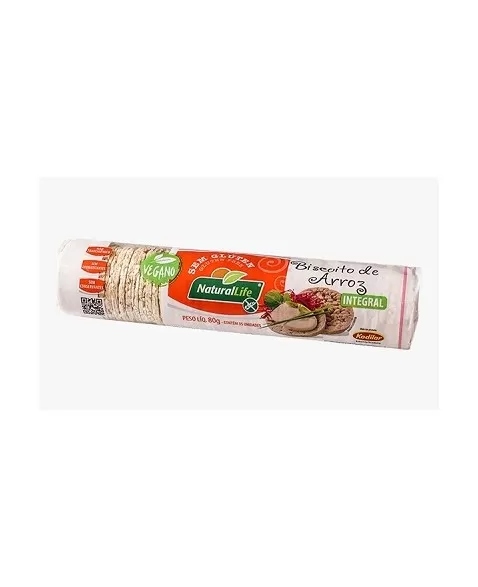 NATURALLIFE BISCOITO ARROZ MINI S/G 80G