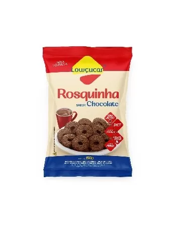 ROSQUINHA CHOCOLATE ZERO ACUCAR 150G - LOWCUCAR