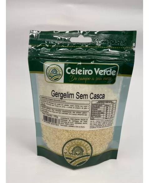 GERGELIM SEM CASCA 100G - CELEIRO VERDE