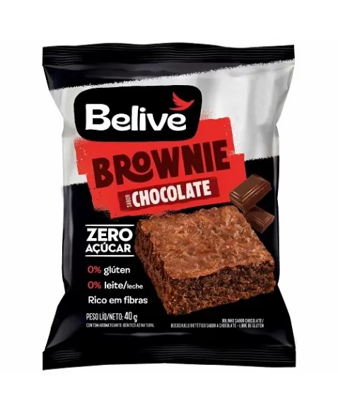 BELIVE BROWIE CHOCOLATE ZERO AC LACT S GLUTEN DP 10X40G