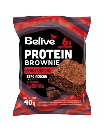 BELIVE BROWIE PROT DOUBLE CHOCOLATE ZERO AC LACT GLUTEN DP 10X40G